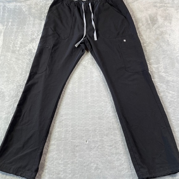 FIGS Scrub Pants Mens XL Black Cairo Drawstring Elastic Waist TM3001 - Picture 1 of 11